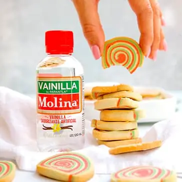 Galletas navideñas en espiral