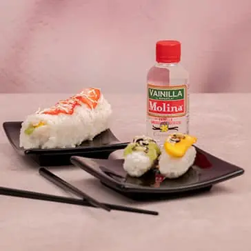 Fresh fruit sushi
