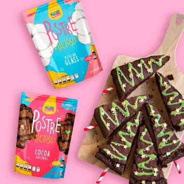 Arbolitos navideños de brownie