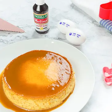 Flan de vainilla y cajeta