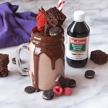 Malteada de vainilla y caramelo