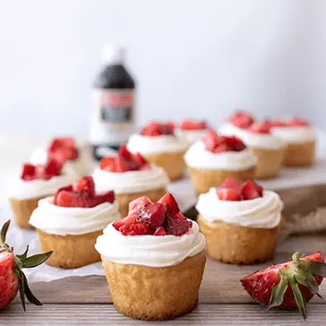 Strawberry shortcake cupcakes