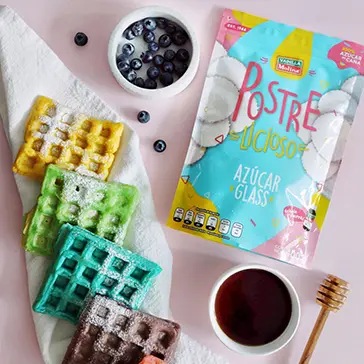 Waffles de colores