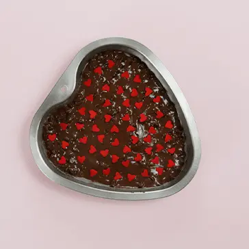 Galleta de chocolate en forma de corazón