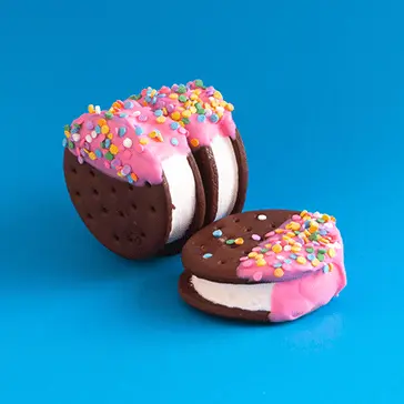 Sándwiches de helado glaseados