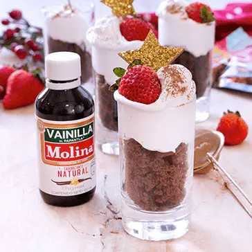 Vasitos de brownie