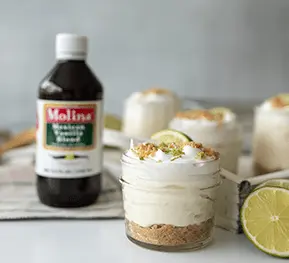Mini cheesecake de limón en vaso